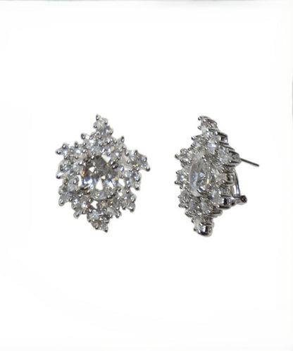 Cailin Vintage CZ Cluster Earrings