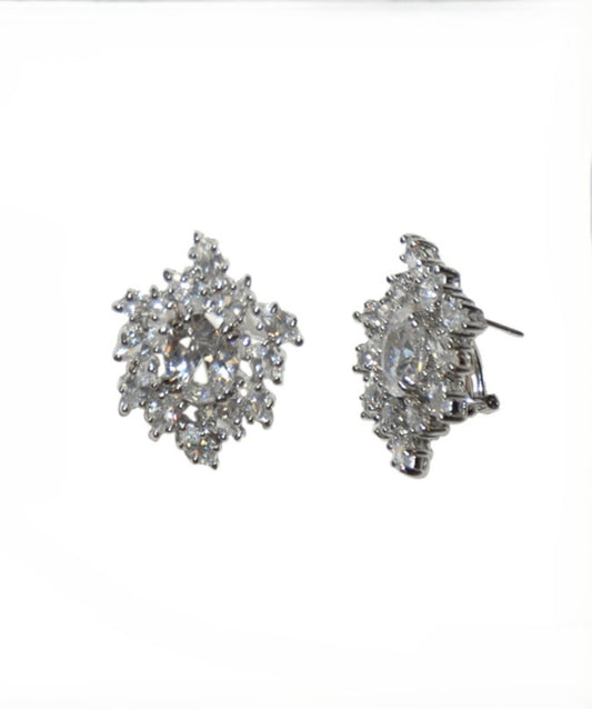 Cailin Vintage CZ Cluster Earrings