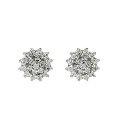 Coloma Round Cluster Stud Earrings