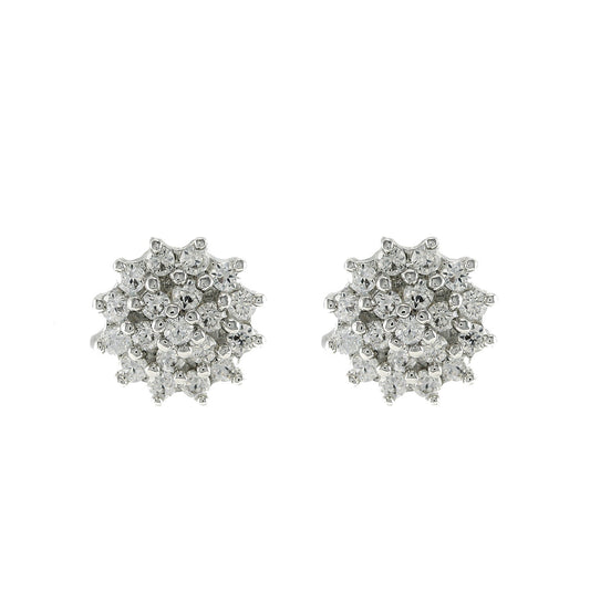 Coloma Round Cluster Stud Earrings