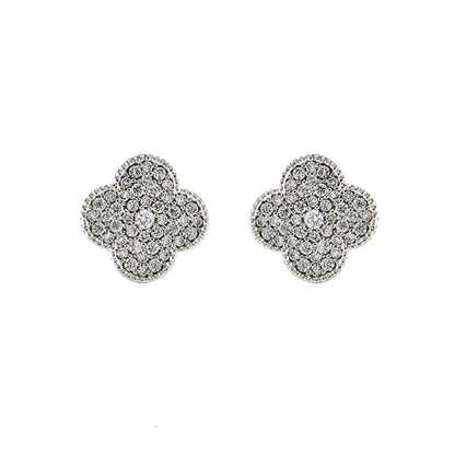 Connie CZ Clover Stud Earrings