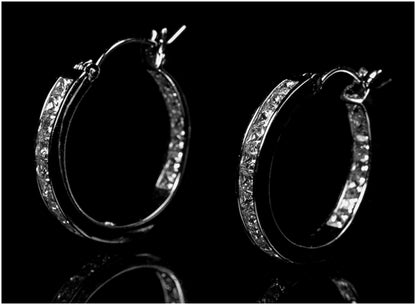 Keita Princess Cut Inside Out Hoop Earrings | 2ct