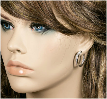 Keita Princess Cut Inside Out Hoop Earrings | 2ct