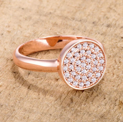 Krystal CZ Pave Circle Ring | 0.2ct