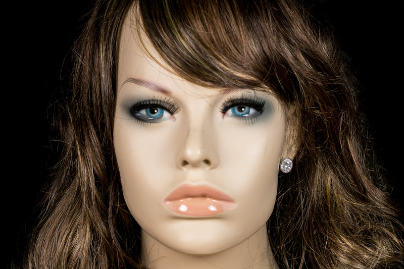 Pasha Oval Halo Stud Earrings