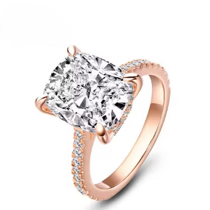 Berlinda 12x10m Cushion CZ Engagement Ring | 6.8ct | 925 Sterling Silver