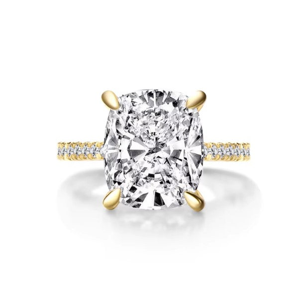 Berlinda 12x10m Cushion CZ Engagement Ring | 6.8ct | 925 Sterling Silver
