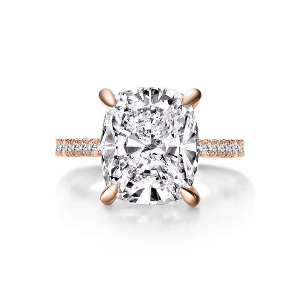 Berlinda 12x10m Cushion CZ Engagement Ring | 6.8ct | 925 Sterling Silver