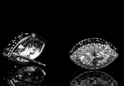 Carol Marquise Halo Stud Earrings