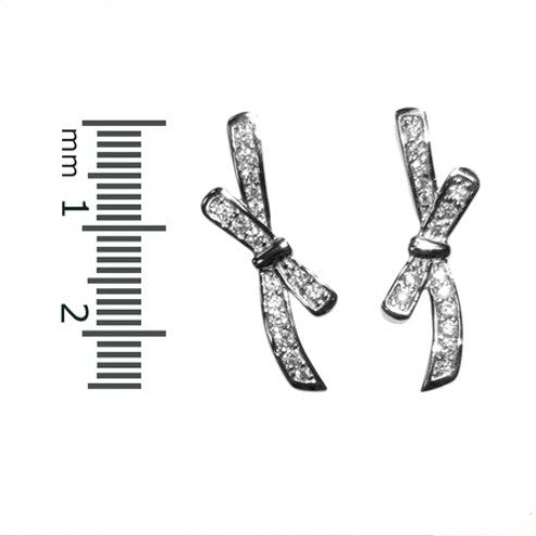Mandy Vertical Ribbon Stud Earrings