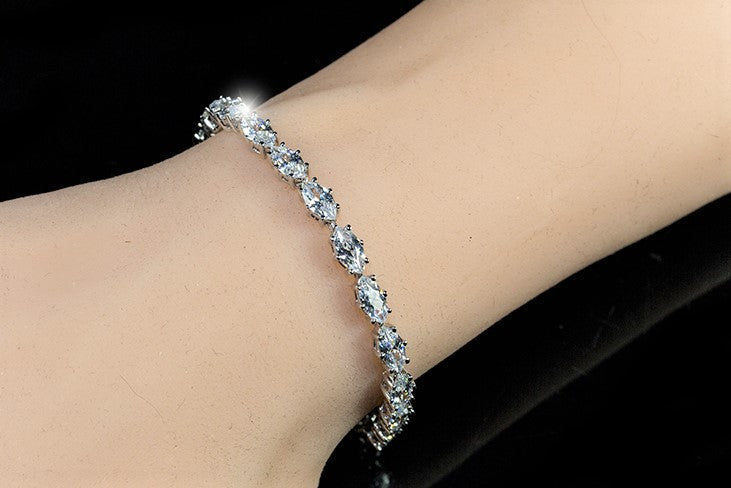 Paige Marquise CZ Tennis Bracelet | 7in - Beloved Sparkles