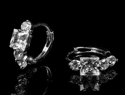 Preea Princess CZ Huggie Earrings