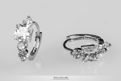 Preea Princess CZ Huggie Earrings