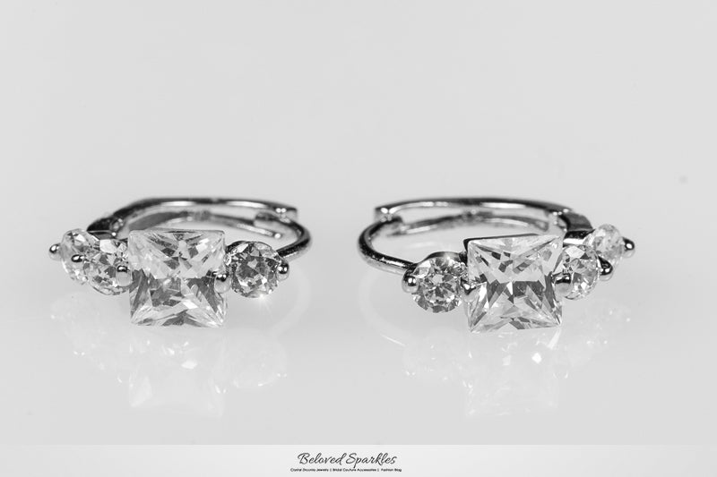 Preea Princess CZ Huggie Earrings