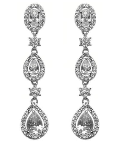 Trina Cascade Linear Chandelier Earrings |  1.7in - Beloved Sparkles