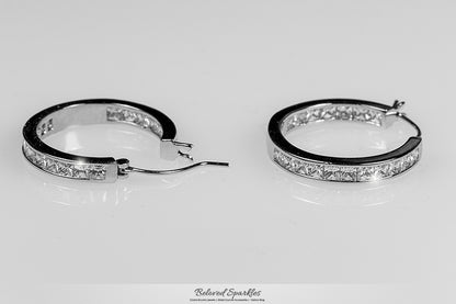 Keita Princess Cut Inside Out Hoop Earrings | 2ct