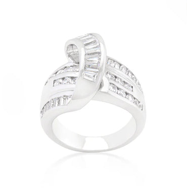 Pat 2mm Baguette CZ Band Ring | 3ct