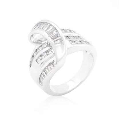 Pat 2mm Baguette CZ Band Ring | 3ct