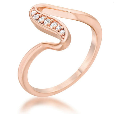 Sheryl Silver Simple Wave Fashion Ring
