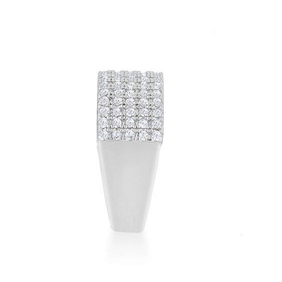 Gwen Cluster CZ Wide Band Ring  | 2ct