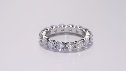 Elana 4mm Round CZ Eternity Ring | 6ct | 925 Sterling Silver