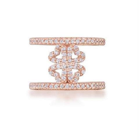 Lauren Rose Gold Clover Wrap Fashion Ring | 1ct