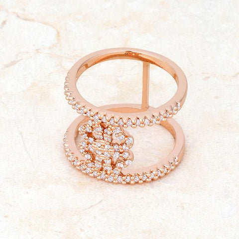 Lauren Rose Gold Clover Wrap Fashion Ring | 1ct