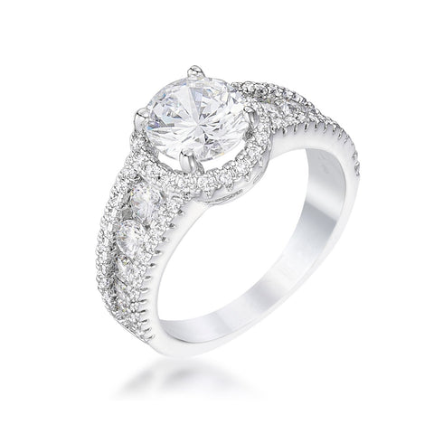 Alexia 1.3ct Round Solitaire Engagement Halo Ring | 2.8ct