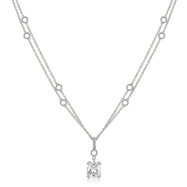 Amaris 12x10mm Radiant CZ Pendant Necklace | 6.5ct