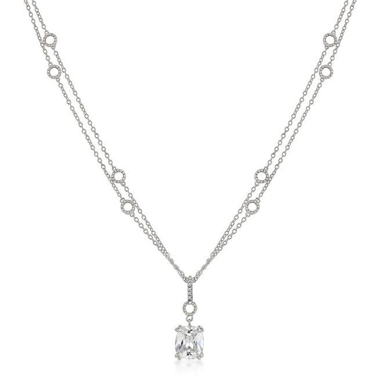 Amaris 12x10mm Radiant CZ Pendant Necklace | 6.5ct