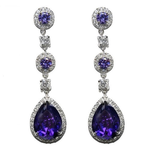 Amberly Amethyst Chandelier Earrings | 57mm