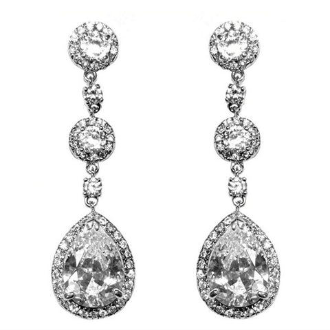 Amberly Clear Chandelier Earrings | 57mm