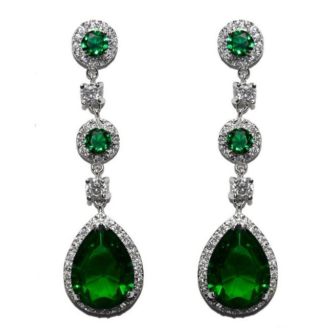 Amberly Emerald Chandelier Earrings | 57mm – Beloved Sparkles