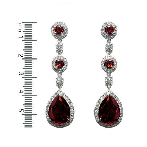 Amberly Ruby Chandelier Earrings | 57mm