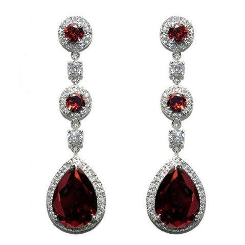 Amberly Ruby Chandelier Earrings | 57mm