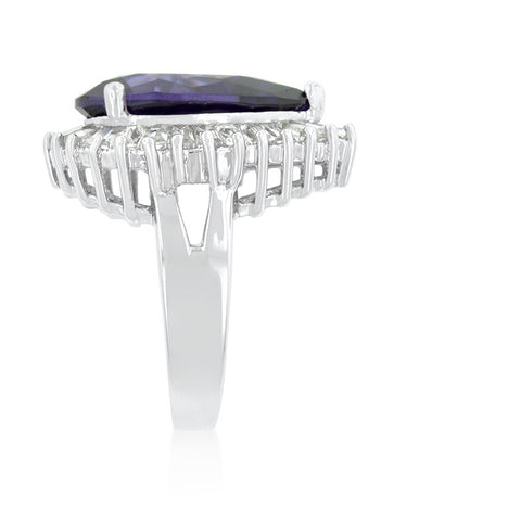 Lorna Amethyst Pear Statement Cocktail Ring | 12ct