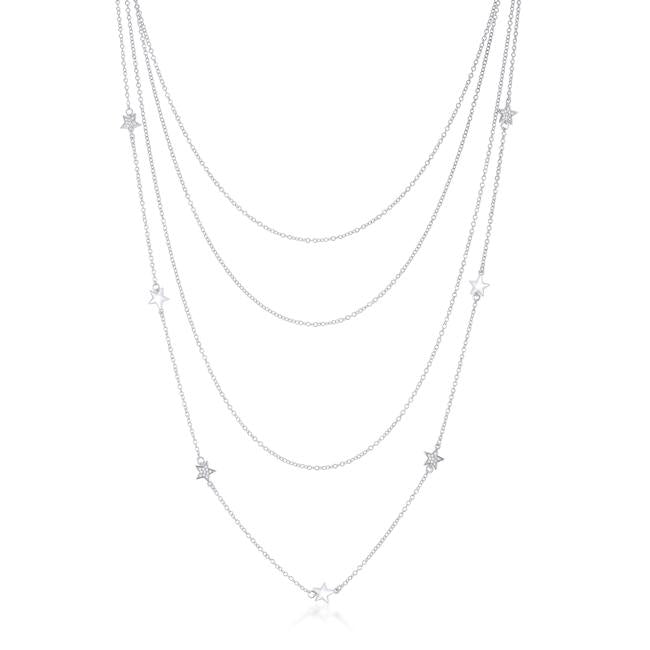Caroline Multi Chain C Star Layered Necklace