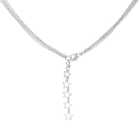 Caroline Multi Chain Star CZ Layered Necklace
