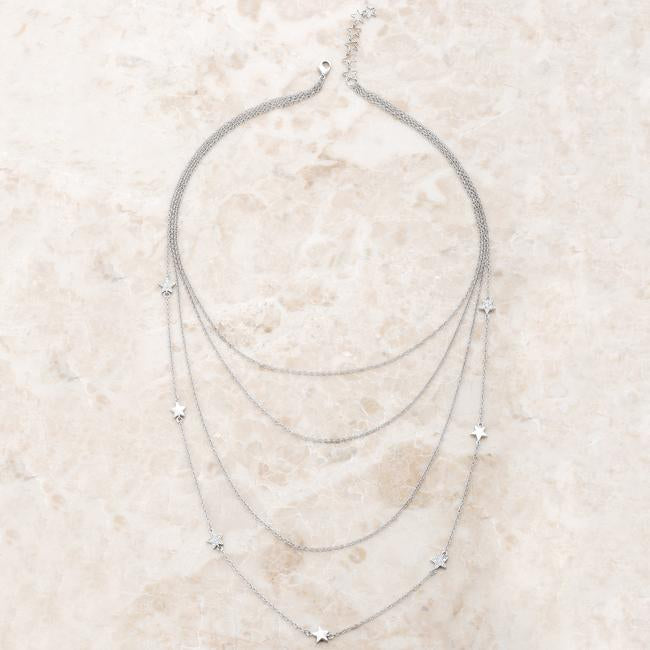 Caroline Multi Chain C Star Layered Necklace