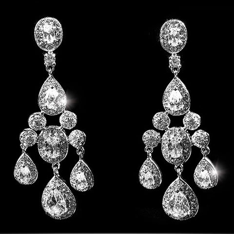 Armania Clear Chandelier Earrings | 51mm