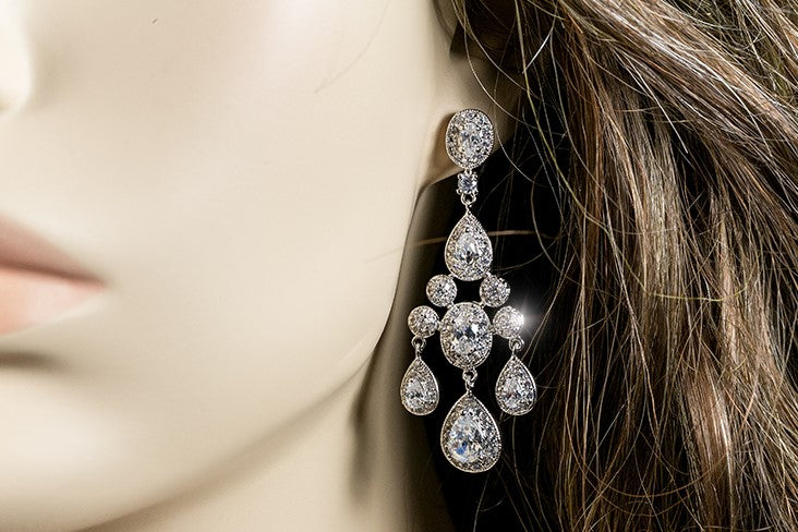 Armania Clear Chandelier Earrings