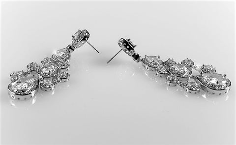 Armania Clear Chandelier Earrings | 51mm