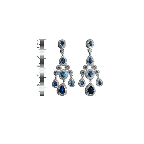 Armania Sapphire Chandelier Earrings | 51mm