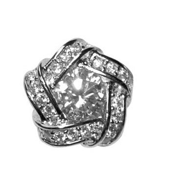Bakara Pentagon Halo CZ Stud Earrings