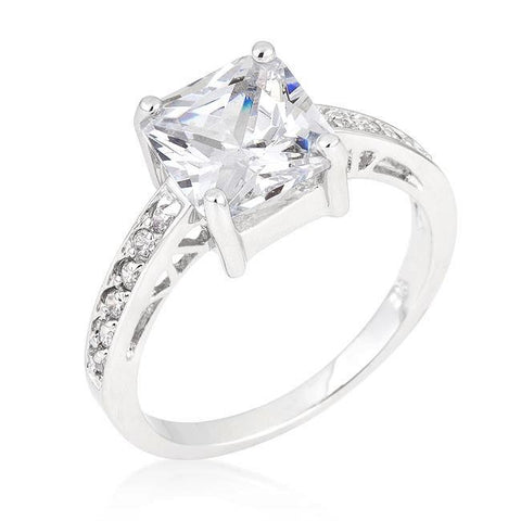 Barrie 2ct Princess Cut Solitaire Engagement Ring | 2.3ct