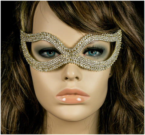 Bathia Classic Cluster Gold Mask | Gold | Crystal - Beloved Sparkles
 - 2