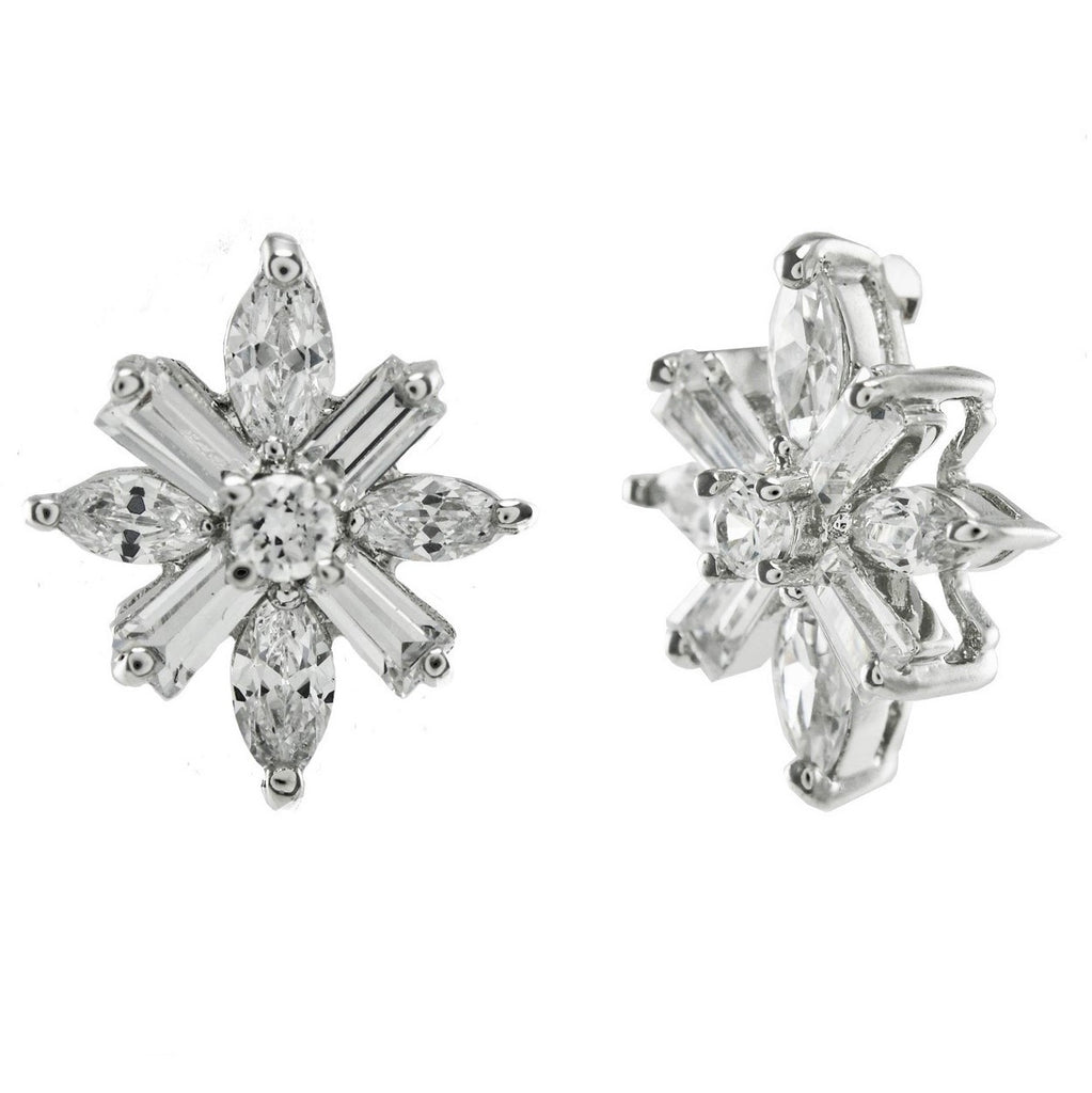 Batini Snowflake Cluster CZ Stud Earrings