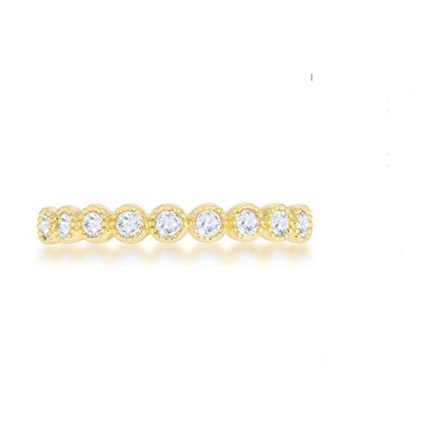Bea CZ Delicate 14k Gold Band Ring | 0.3ct