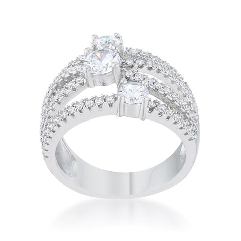 Beatrice CZ Wide Band Statement Ring | 2ct