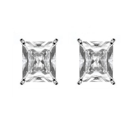 Belinda Radiant CZ Stud Earrings – 8mm | 2ct